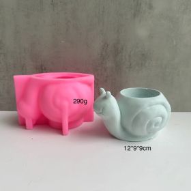 Snail Flower Pot Silicone Mold Gypsum Mold Concrete Silicone Mold