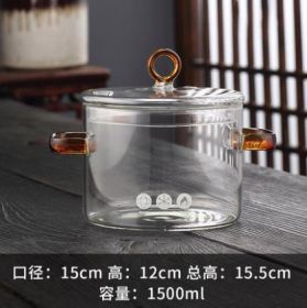 Stew Household Transparent Glass Stew-pan