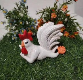 Rooster Resin Statue, Roosters Ornaments, Poultry Models, Resin Crafts For Farmhouse Style Garden Yard Outdoor Decorations