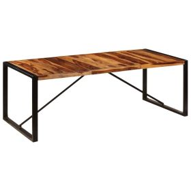 Dining Table 86.6"x39.4"x29.5" Solid Sheesham Wood