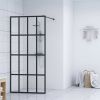 Walk-in Shower Screen Clear Tempered Glass 35.4"x76.8"