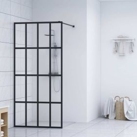 Walk-in Shower Screen Clear Tempered Glass 35.4"x76.8"