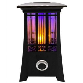 Solar Patio Lantern Bug Zapper, Â½ Acre Coverage, Led Flame Effect, Black,1 Pack