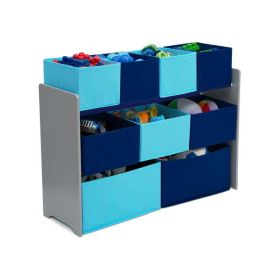 Deluxe Multi-Bin Toy Organizer with Storage Bins, Grey