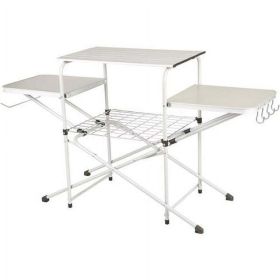 Camp Kitchen Cooking Stand with Three Table Tops