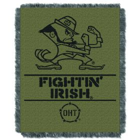 Notre Dame OFFICIAL Collegiate 46X60 OHT Rank Jacquard Throw