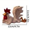 Rooster Resin Statue, Roosters Ornaments, Poultry Models, Resin Crafts For Farmhouse Style Garden Yard Outdoor Decorations