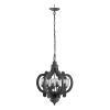 Farmhouse Chandelier, 6-Light Wood Chandelier Pendant Light Fixture with Adjustable Chain for Dining Room Living Room Entryway, Bulb Not Included