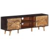 TV Cabinet 55.1"x11.8"x18.1" Rough Mango Wood and Solid Acacia Wood