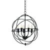 20" 5 Lights Metal Chandelier with Pivoting Interlocking Rings