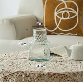 Vase Decoration Clear Glass Hydroponic Countertop In Living Room (Option: Very cold transparent color)