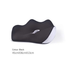 Slow Rebound Memory Foam Office Thickened Cushion (Option: Black-45cmx36cm)