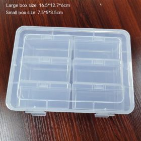 Plastic Mini Transparent With Hinged Cover And Rectangular Jewelry Box Sets (Option: 7 Piece Set)