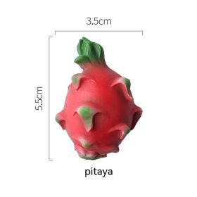 Durian Mangosteen Lemon Pineapple Resin 3D Three-dimensional Decoration Magnetic Paste (Option: 8 Pitaya)