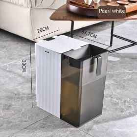 Dry Wet Separation Filter Tea Dust Residue Trash Can With Lid (Option: Pearl White)