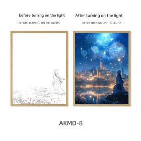 Couple Watch Fireworks Healing Lighting Painting Small Night Lamp Pendulum Painting (Option: AKMD8-Small Size Style 3)