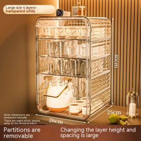 Dustproof Cup Storage Rack Water Cup Storage Rack (Option: 4 Layer Large Transparent)