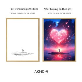 Couple Watch Fireworks Healing Lighting Painting Small Night Lamp Pendulum Painting (Option: AKMD9-Small Size Style 1)