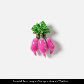 New Vegetable Magnetic Refridgerator Magnets (Option: Radish)