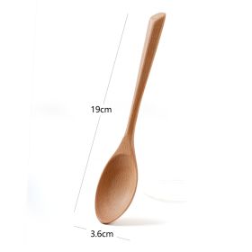 Beech Creative Triangle Handle Spork Portable Japanese Style (Option: Beech Triangle Handle Spoon)