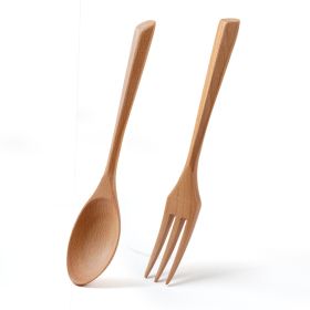 Beech Creative Triangle Handle Spork Portable Japanese Style (Option: Beech Suit)