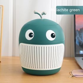 Desktop Trash Bin Affordable Luxury Style Cute Mini Office Tables (Option: Peacock Green)