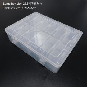 Plastic Mini Transparent With Hinged Cover And Rectangular Jewelry Box Sets (Option: 13 Piece Set)