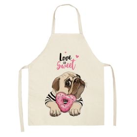 Cartoon Puppy Sleeveless Apron Home Daily Use (Option: W 02526-47x38cm)