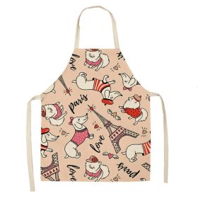 Cartoon Puppy Sleeveless Apron Home Daily Use (Option: W 02513-47x38cm)