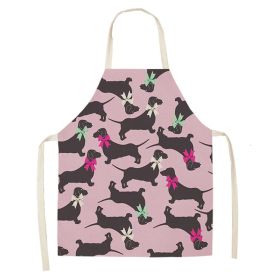 Cartoon Puppy Sleeveless Apron Home Daily Use (Option: W 02506-68x55cm)