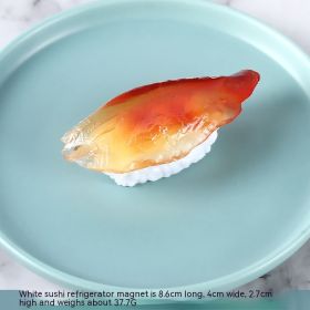 PVC Food Refrigerator Magnetic Paste Japanese Sushi Salmon (Option: White Rice Sushi)