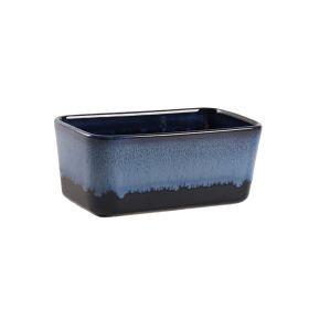 Kiln Baked Butterboat Rectangular Western Style With Lid Butter Storage Box Set (Option: Blue-Butterboat)