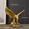 NORTHEUINS American Resin Golden Eagle Statue Art Animal Model Collection Ornament Home Office Desktop Feng Shui Decor Figurines