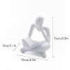 NORTHEUINS Reading Man Resin Figurine for Study Room Desktop Abstract Thinker Figure Ornament Home Living Room Office Decoration