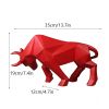 NORTHEUINS 35cm Resin OX Figurines for Interior Wall Street Bull Wealth Statue Home Living Room Office Mascot Desktop Decoration