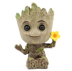 Guardians of the Galaxy Groot Flower Pot Bird's Nest Tree Man Groot Tree Man Hand Ornament (Style: 01)