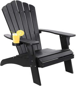 Polystyrene Adirondack Chair (Color: Black)