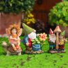 Mini Drunk Gnomes Dwarf Fairy Garden Statue Miniatures Courtyard Elf Figure Resin Micro Landscape Outdoor Figurine Ornaments