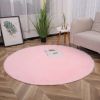 1pc, Plush PV Velvet Area Rug, 62.99", American Style Round Rug, Floor Deocr