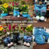 1pc Funny Indoor And Outdoor Flower Pots Resin Denim Pants Ornaments Creative Flower Pot Decoration Crafts Retro Garden Decoration