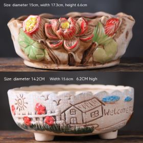 Large Succulent Flower Pot Ceramic (Option: 40style-Ceramic)