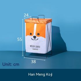 Foldable Fabric Laundry Basket Large Storage (Option: Cute Corgi-Regular)