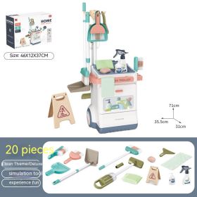 Children's Toys Suit Educational Medical Small Clinic Toys (Option: Cleaning Tools 20PCs Set-Battery Self Provided)