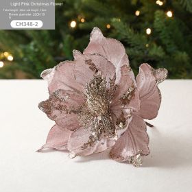 Artificial Flower Christmas Tree Decoration (Color: Pink)