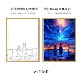 Couple Watch Fireworks Healing Lighting Painting Small Night Lamp Pendulum Painting (Option: AKMD 11-Large Style 4)