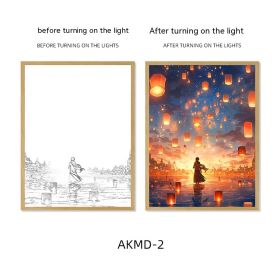 Couple Watch Fireworks Healing Lighting Painting Small Night Lamp Pendulum Painting (Option: AKMD2-Large Style 3)