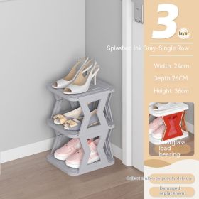 Shoe Cabinet Multi-layer Simple Household Storage Cabinet (Option: Splash Ink Gray-8 Layers)